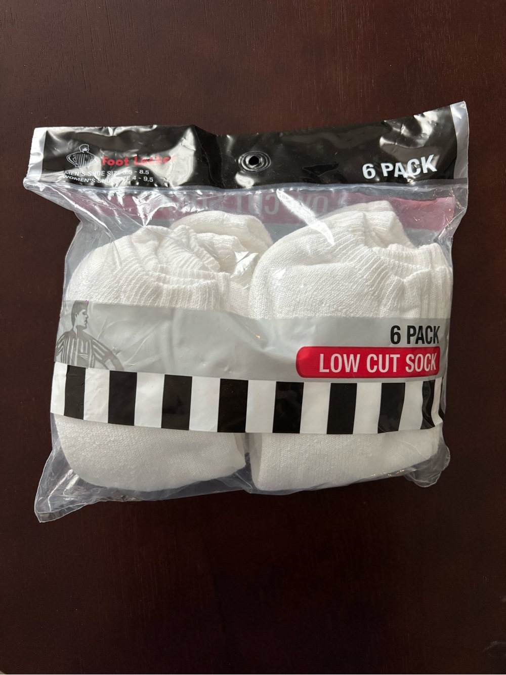 FOOT LOCKER LOW CUT SOCKS WHITE 6 PAIRS BRAND NEW SHOE SIZE 3.5-8 SOCK SIZE 9-11
